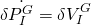 \begin{equation*}\delta{\dot{P_{I}^{G}}} = \delta{{V_{I}^{G}}} \end{equation*}