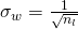 \sigma_w = \frac{1}{\sqrt{n_l}}