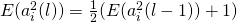 E(a_i^2(l)) = \frac{1}{2}(E(a_i^2(l-1))+1)