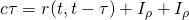 c\tau = r(t, t-\tau) + I_\rho + I_\rho